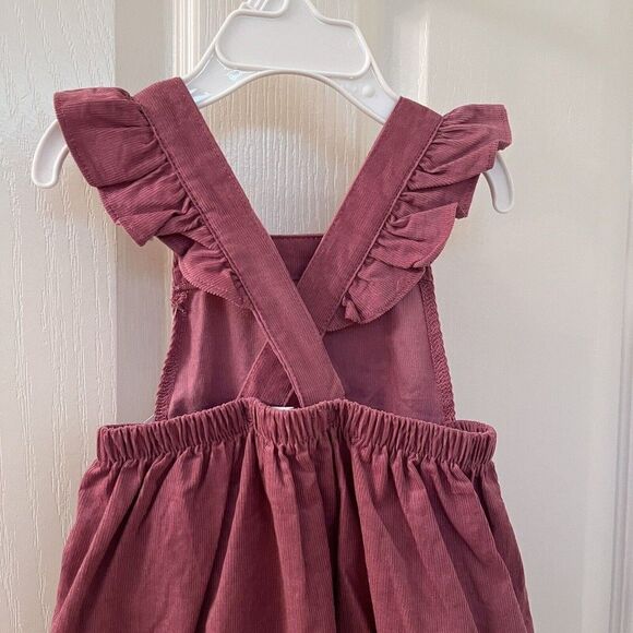 Angel Dear Dusty Orchid Corduroy Ruffle Romper Girls Size 18-24 Months NWT - Picture 8 of 12